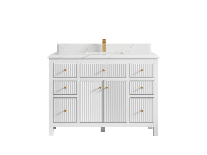 Sonoma 48 in W x 22 in D Free Standing Reeded Single Sink Bathroom Vanity - photo 15