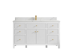 Sonoma 60 in W x 22 in D Free Standing Reeded Single Sink Bathroom Vanity - photo 15
