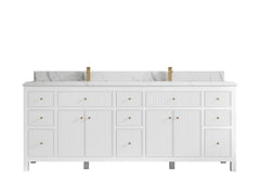 Sonoma 84 in W x 22 in D Free Standing Reeded Double Sink Bathroom Vanity - photo 14