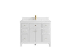 Sonoma 42 in W x 22 in D Free Standing Reeded Single Sink Bathroom Vanity - photo 16