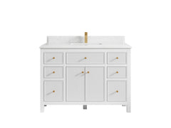 Sonoma 48 in W x 22 in D Free Standing Reeded Single Sink Bathroom Vanity - photo 16