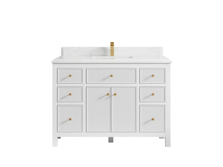 Sonoma 48 in W x 22 in D Free Standing Reeded Single Sink Bathroom Vanity - photo 16