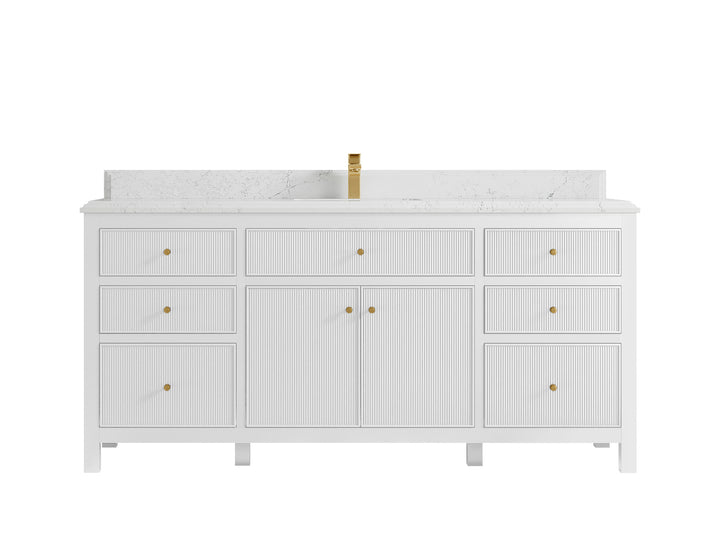 Sonoma 72 in W x 22 in D Free Standing Reeded Single Sink Bathroom Vanity - photo 27