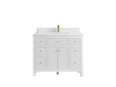 Sonoma 42 in W x 22 in D Free Standing Reeded Single Sink Bathroom Vanity - photo 17