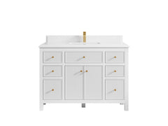 Sonoma 48 in W x 22 in D Free Standing Reeded Single Sink Bathroom Vanity - photo 17