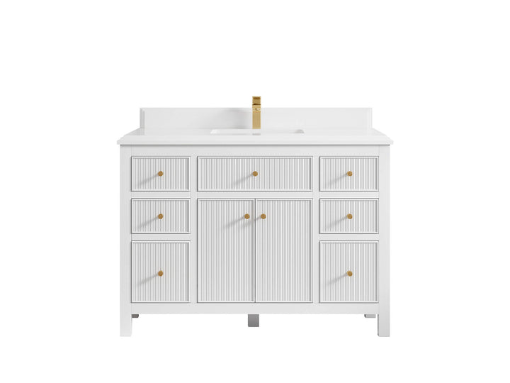 Sonoma 48 in W x 22 in D Free Standing Reeded Single Sink Bathroom Vanity - photo 17