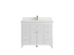 Sonoma 42 in W x 22 in D Free Standing Reeded Single Sink Bathroom Vanity - photo 18
