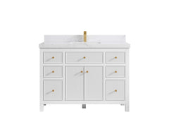Sonoma 48 in W x 22 in D Free Standing Reeded Single Sink Bathroom Vanity - photo 18