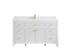 Sonoma 60 in W x 22 in D Free Standing Reeded Single Sink Bathroom Vanity - photo 18