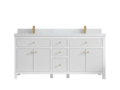 Sonoma 72 in W x 22 in D Free Standing Reeded Double Sink Bathroom Vanity - photo 18