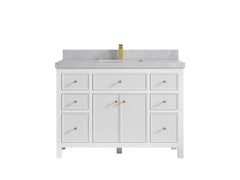 Sonoma 48 in W x 22 in D Free Standing Reeded Single Sink Bathroom Vanity - photo 19