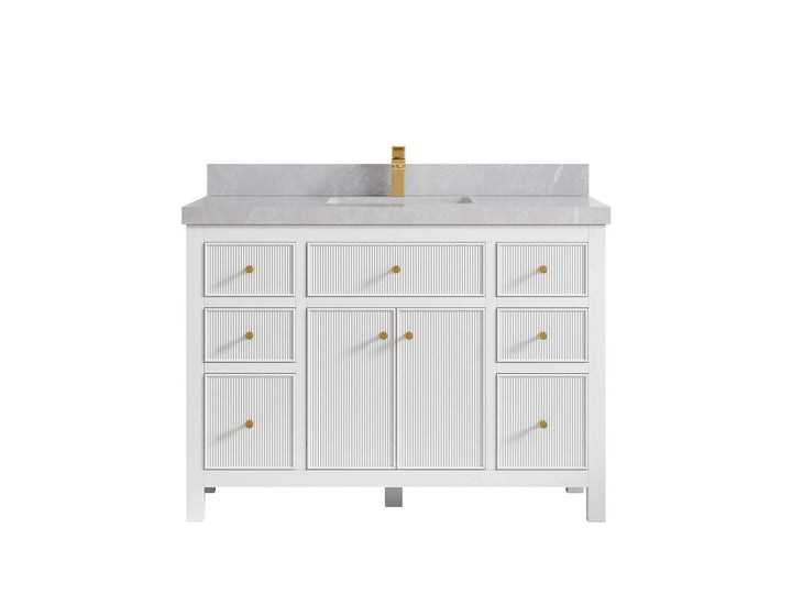 Sonoma 48 in W x 22 in D Free Standing Reeded Single Sink Bathroom Vanity - photo 19