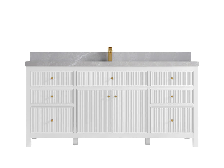 Sonoma 72 in W x 22 in D Free Standing Reeded Single Sink Bathroom Vanity - photo 33