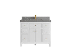 Sonoma 42 in W x 22 in D Free Standing Reeded Single Sink Bathroom Vanity - photo 20
