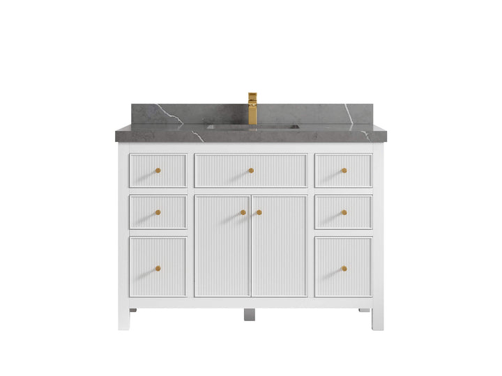 Sonoma 48 in W x 22 in D Free Standing Reeded Single Sink Bathroom Vanity - photo 20