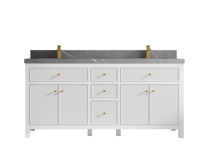 Sonoma 72 in W x 22 in D Free Standing Reeded Double Sink Bathroom Vanity - photo 20