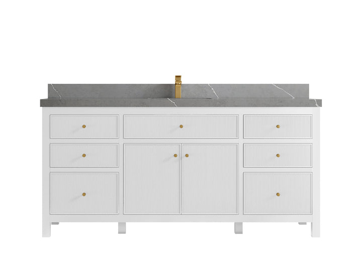 Sonoma 72 in W x 22 in D Free Standing Reeded Single Sink Bathroom Vanity - photo 35