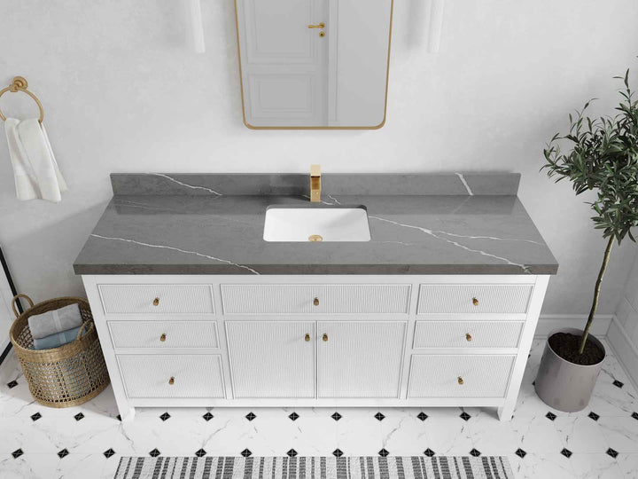 Sonoma 72 in W x 22 in D Free Standing Reeded Single Sink Bathroom Vanity - photo 34