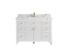 Sonoma 48 in W x 22 in D Free Standing Reeded Single Sink Bathroom Vanity - photo 21