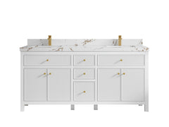 Sonoma 72 in W x 22 in D Free Standing Reeded Double Sink Bathroom Vanity - photo 21