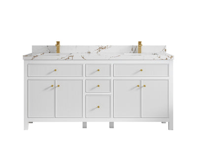 Sonoma 72 in W x 22 in D Free Standing Reeded Double Sink Bathroom Vanity