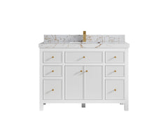 Sonoma 48 in W x 22 in D Free Standing Reeded Single Sink Bathroom Vanity - photo 22