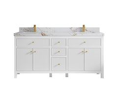 Sonoma 72 in W x 22 in D Free Standing Reeded Double Sink Bathroom Vanity - photo 22