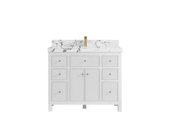 Sonoma 42 in W x 22 in D Free Standing Reeded Single Sink Bathroom Vanity - photo 23