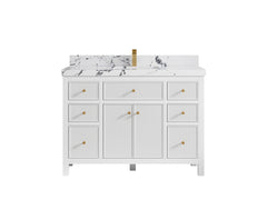 Sonoma 48 in W x 22 in D Free Standing Reeded Single Sink Bathroom Vanity - photo 23