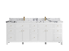 Sonoma 84 in W x 22 in D Free Standing Reeded Double Sink Bathroom Vanity - photo 22