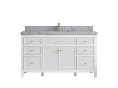 Sonoma 60 in W x 22 in D Free Standing Reeded Single Sink Bathroom Vanity - photo 24