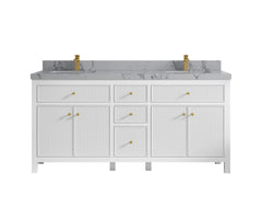 Sonoma 72 in W x 22 in D Free Standing Reeded Double Sink Bathroom Vanity - photo 24