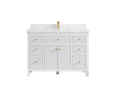 Sonoma 48 in W x 22 in D Free Standing Reeded Single Sink Bathroom Vanity - photo 25