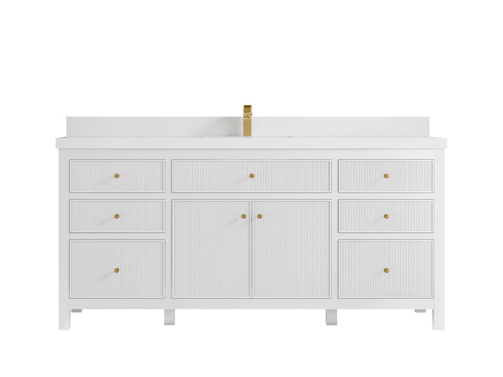 Sonoma 72 in W x 22 in D Free Standing Reeded Single Sink Bathroom Vanity - photo 41