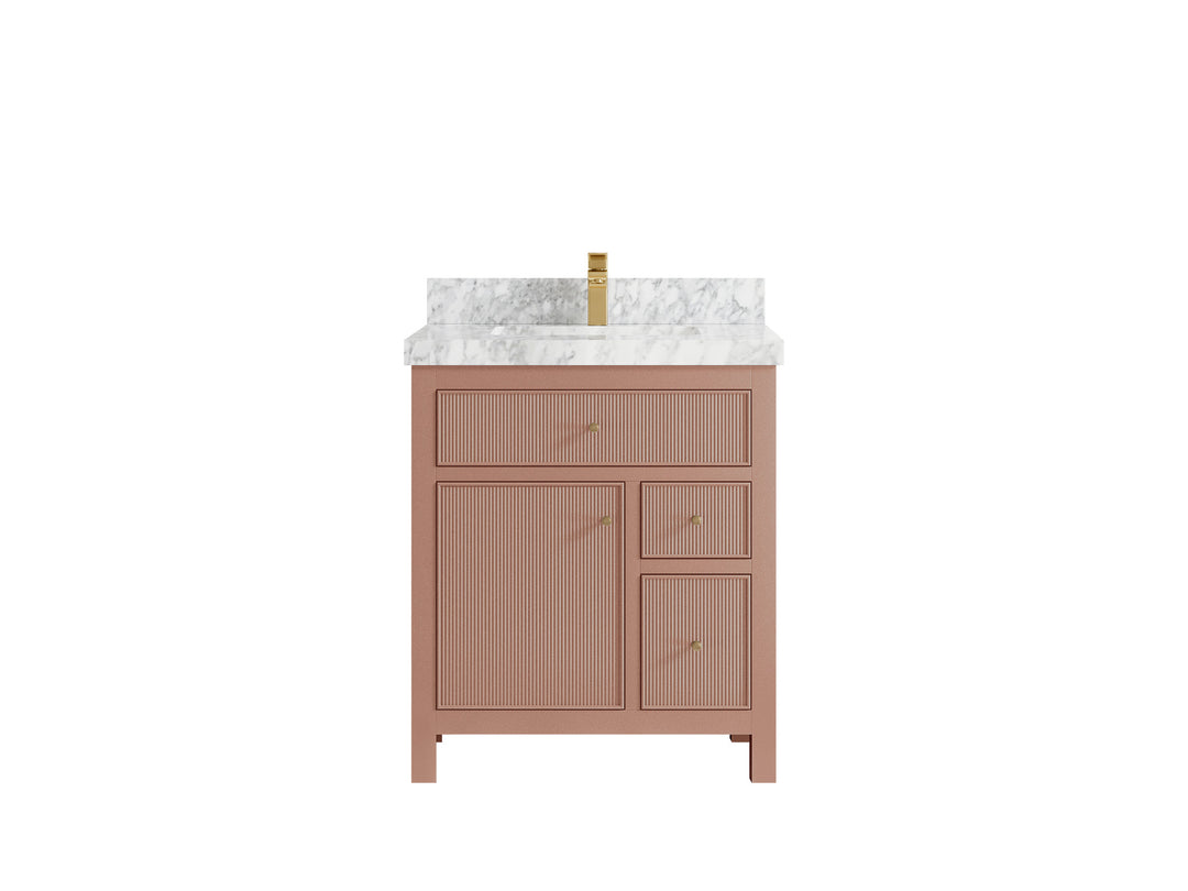 Sonoma 30 in W x 22 in D Free Standing Reeded Single Sink Bathroom Vanity