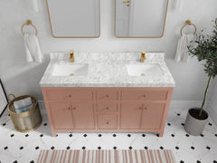 Sonoma 60 in W x 22 in D Free Standing Reeded Double Sink Bathroom Vanity - photo 18