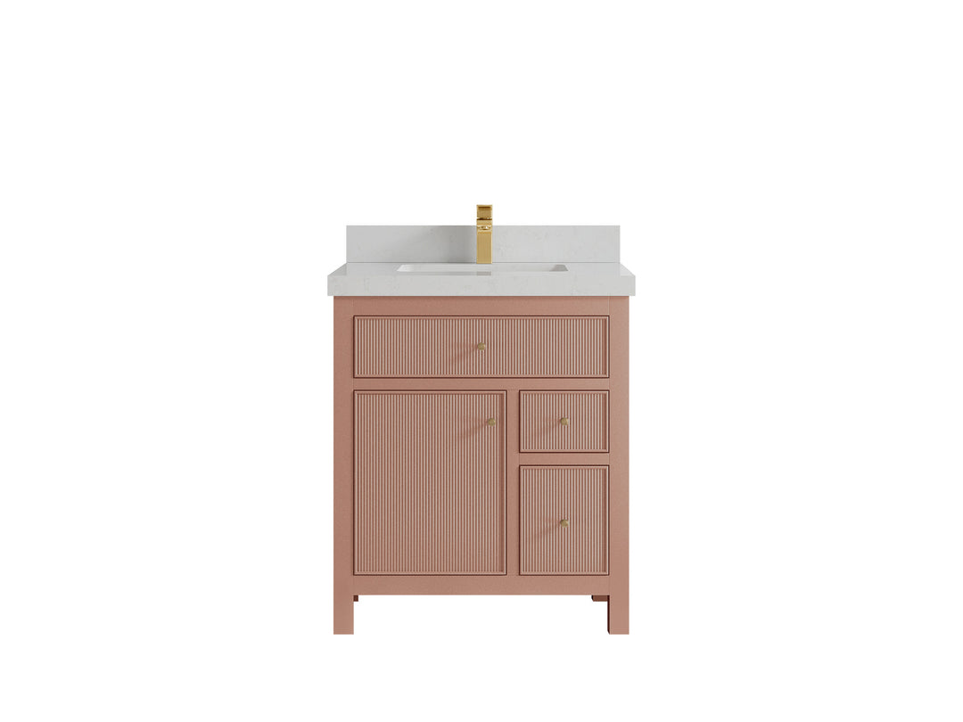 Sonoma 30 in W x 22 in D Free Standing Reeded Single Sink Bathroom Vanity