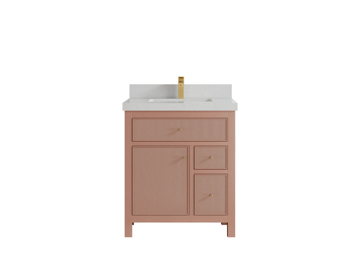 Sonoma 30 in W x 22 in D Free Standing Reeded Single Sink Bathroom Vanity - photo 20