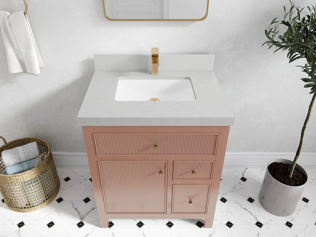 Sonoma 30 in W x 22 in D Free Standing Reeded Single Sink Bathroom Vanity