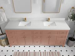 Sonoma 84 in W x 22 in D Free Standing Reeded Double Sink Bathroom Vanity - photo 20