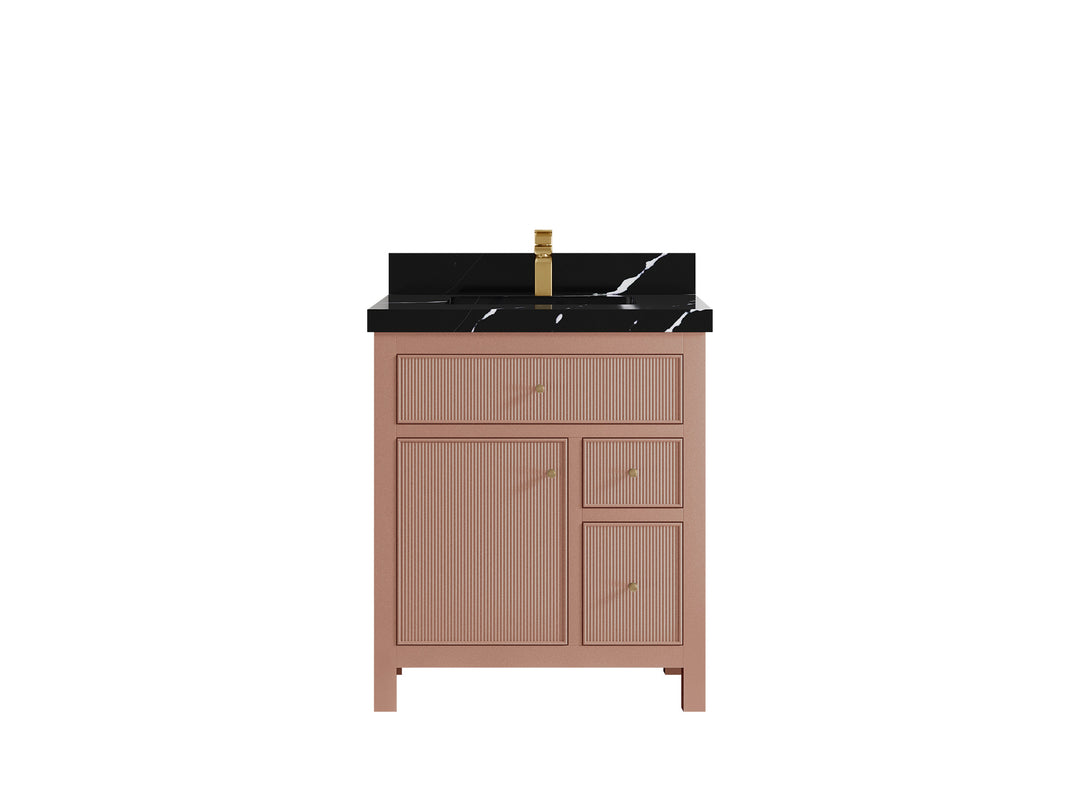 Sonoma 30 in W x 22 in D Free Standing Reeded Single Sink Bathroom Vanity