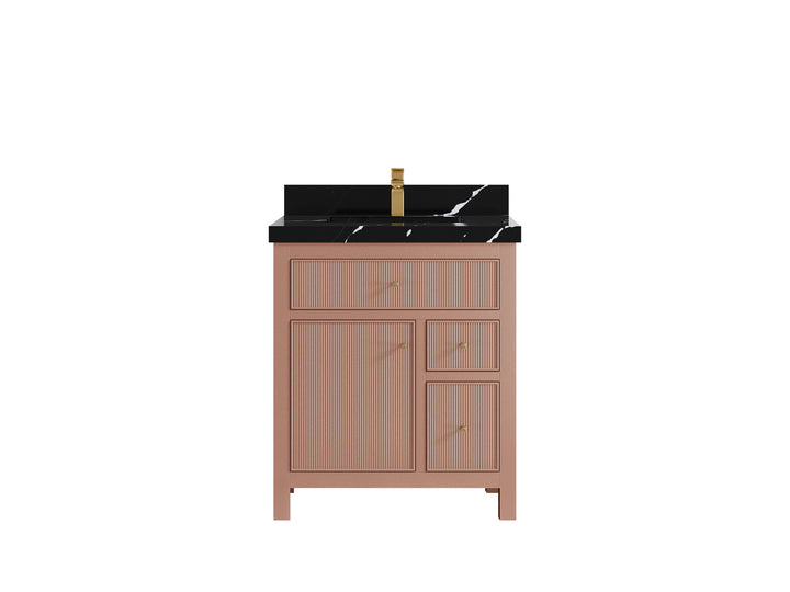 Sonoma 30 in W x 22 in D Free Standing Reeded Single Sink Bathroom Vanity - photo 8