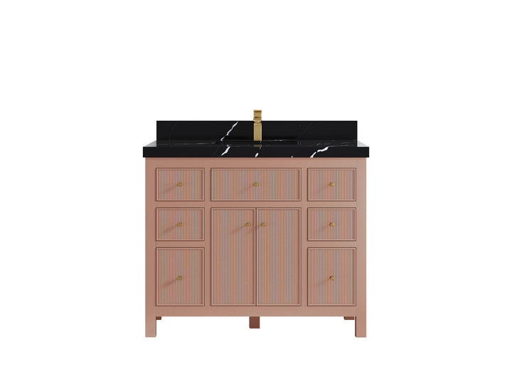 Sonoma 42 in W x 22 in D Free Standing Reeded Single Sink Bathroom Vanity - photo 9