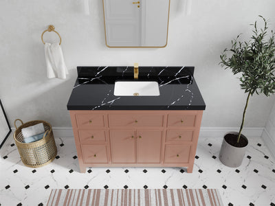 Sonoma 48 in. W x 22 in. D Single Sink Bathroom Vanity in Warm Terracotta with 2 in. Calacatta Black Quartz Countertop - Top View