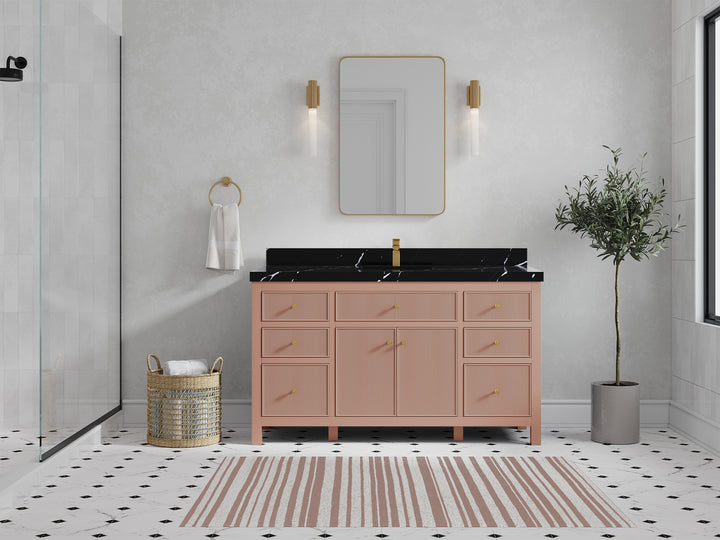 Sonoma 60 in W x 22 in D Free Standing Reeded Single Sink Bathroom Vanity - photo 8