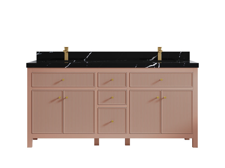 Sonoma 72 in W x 22 in D Free Standing Reeded Double Sink Bathroom Vanity - photo 9