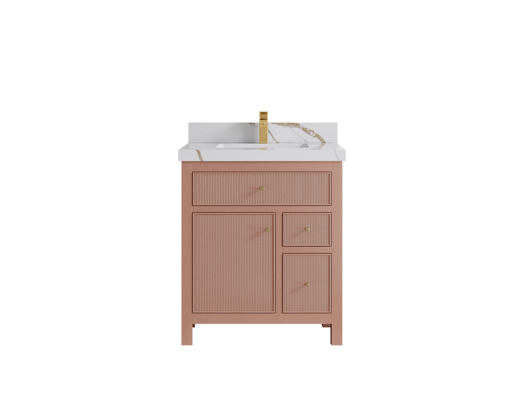 Sonoma 30 in W x 22 in D Free Standing Reeded Single Sink Bathroom Vanity