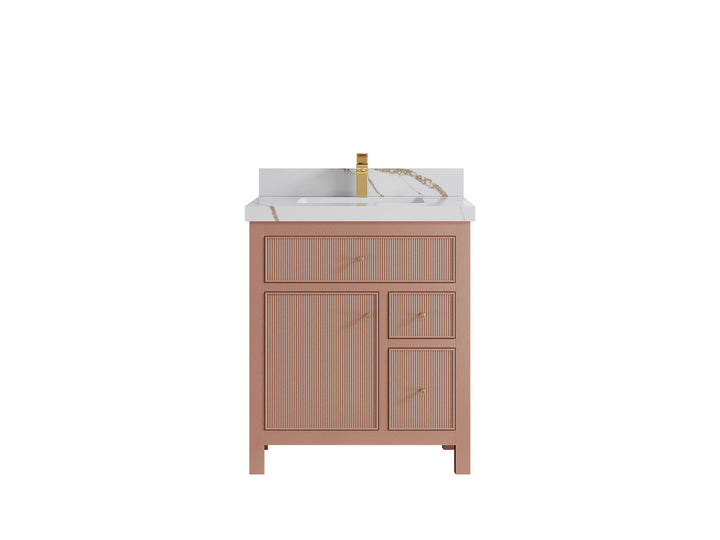 Sonoma 30 in W x 22 in D Free Standing Reeded Single Sink Bathroom Vanity - photo 10
