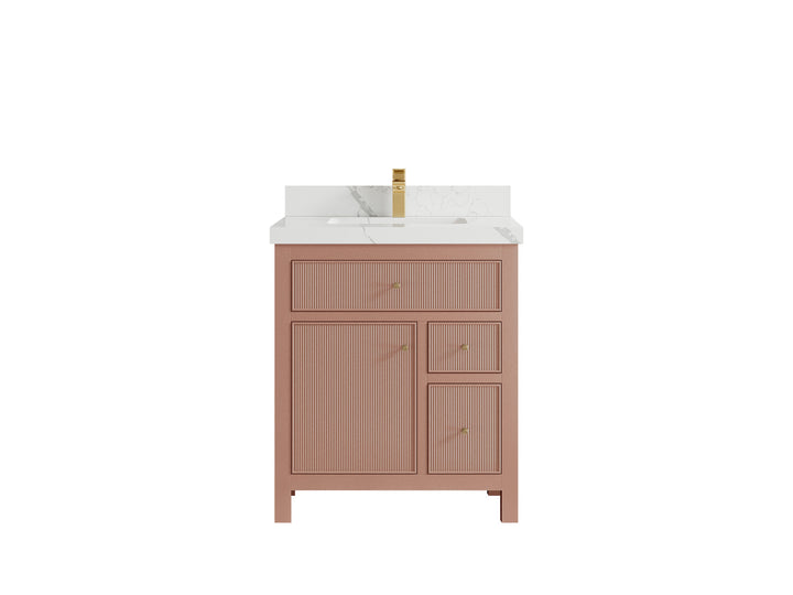 Sonoma 30 in W x 22 in D Free Standing Reeded Single Sink Bathroom Vanity - photo 12