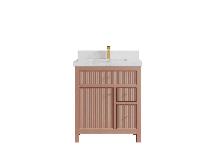 Sonoma 30 in W x 22 in D Free Standing Reeded Single Sink Bathroom Vanity - photo 14